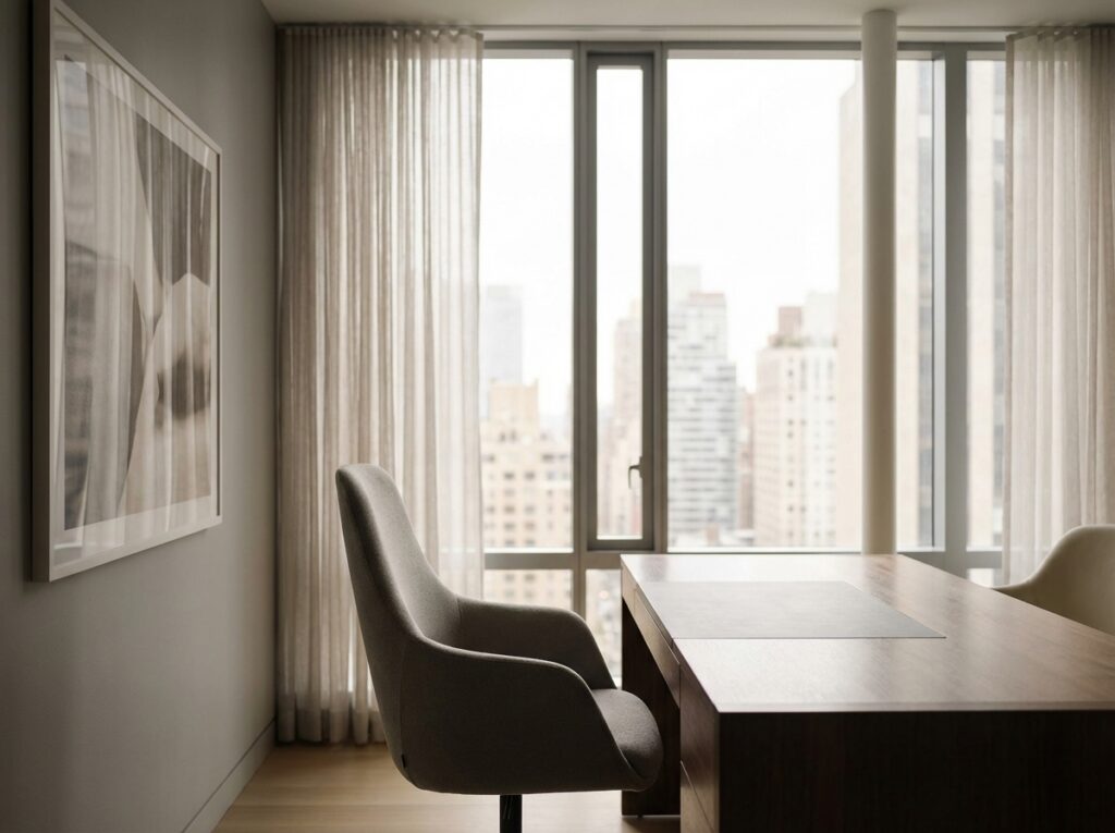 Modern consultation room representing clarity in hair loss hair treatment decision-making