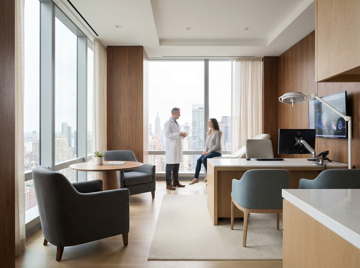 Premium hair transplant clinic consultation room representing high graft survival rate standards