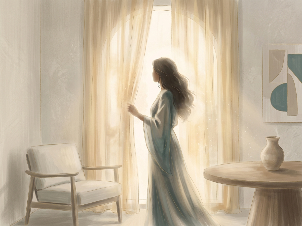 Person with healthy hair in a calm, modern setting — representing recovery and clarity around hair transplant side effects.