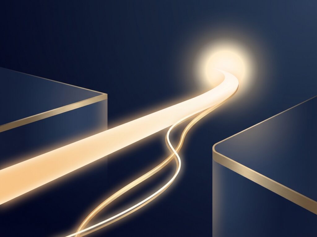 Conceptual illustration of two surgical pathways converging, representing the FUT vs FUE which is better decision framework