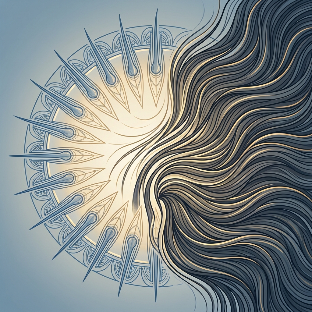 Conceptual illustration of hair follicle units showing the precision behind the hair transplant strip method explained
