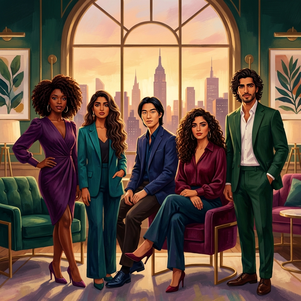 Diverse individuals with healthy, full hair representing hair transplant options for ethnic hair types in NYC