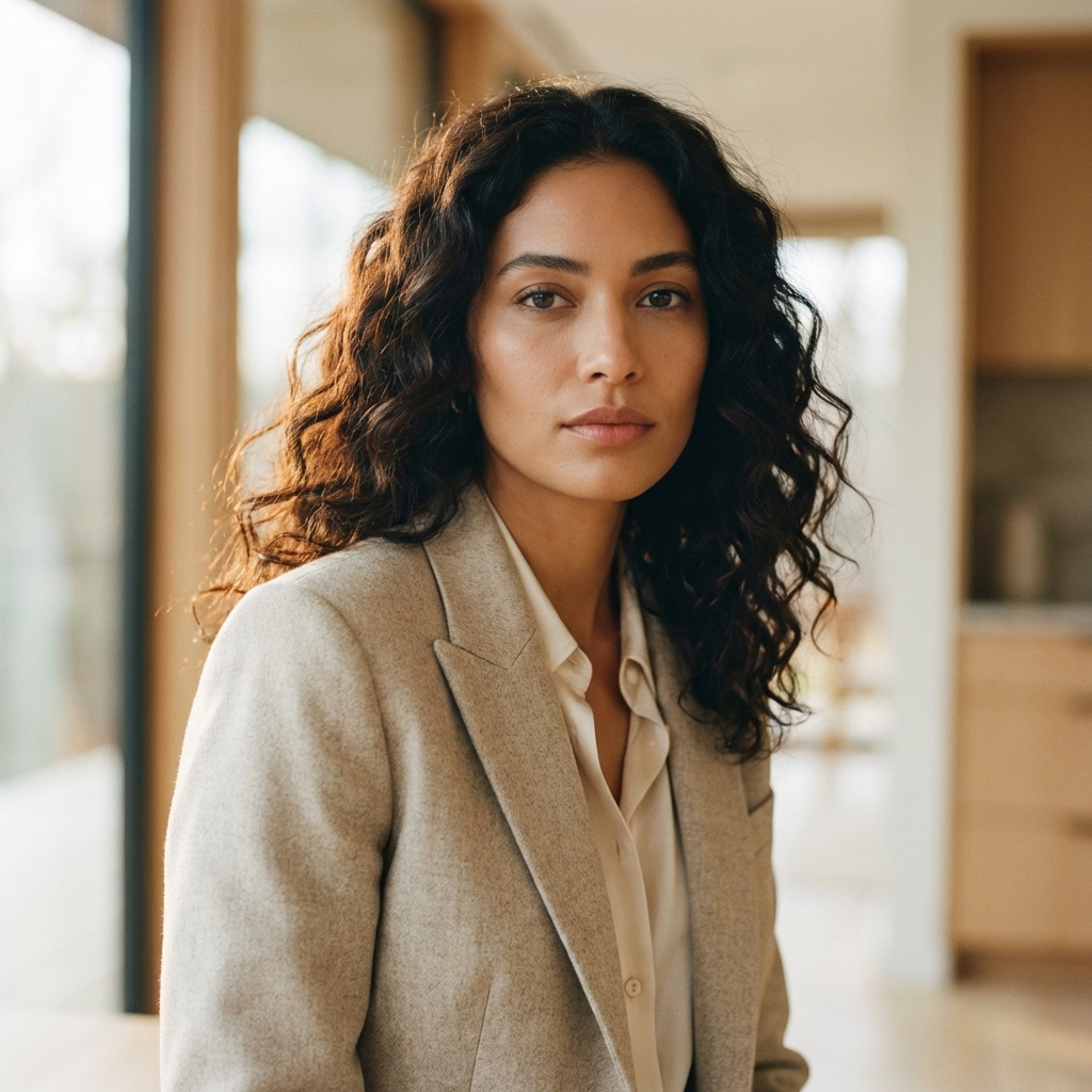 Confident woman with full, healthy-looking hair representing scalp micropigmentation for women results