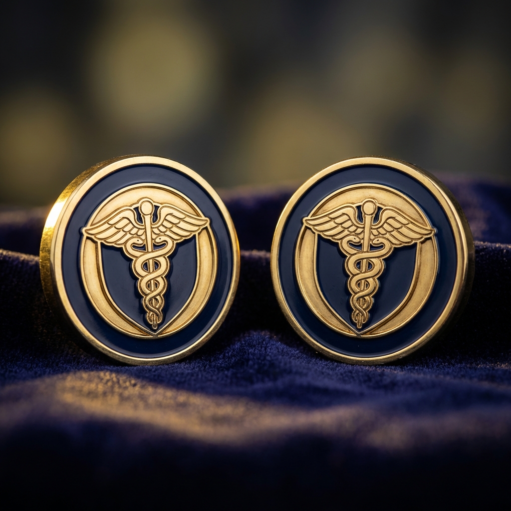 Two prestigious certification emblems representing a double board certified hair surgeon's rare dual credentials