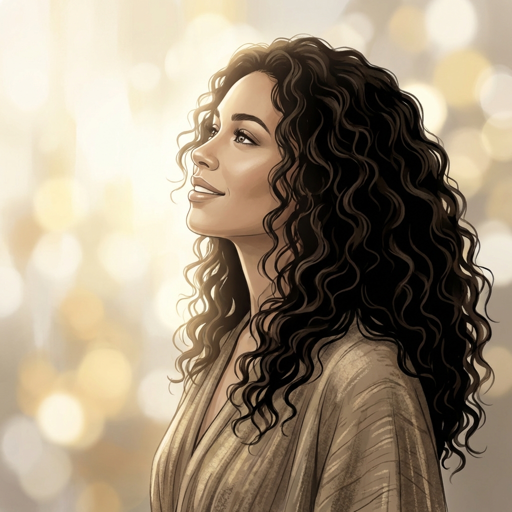 Confident woman with healthy full hair representing hope and candidacy for hair transplant for female pattern baldness