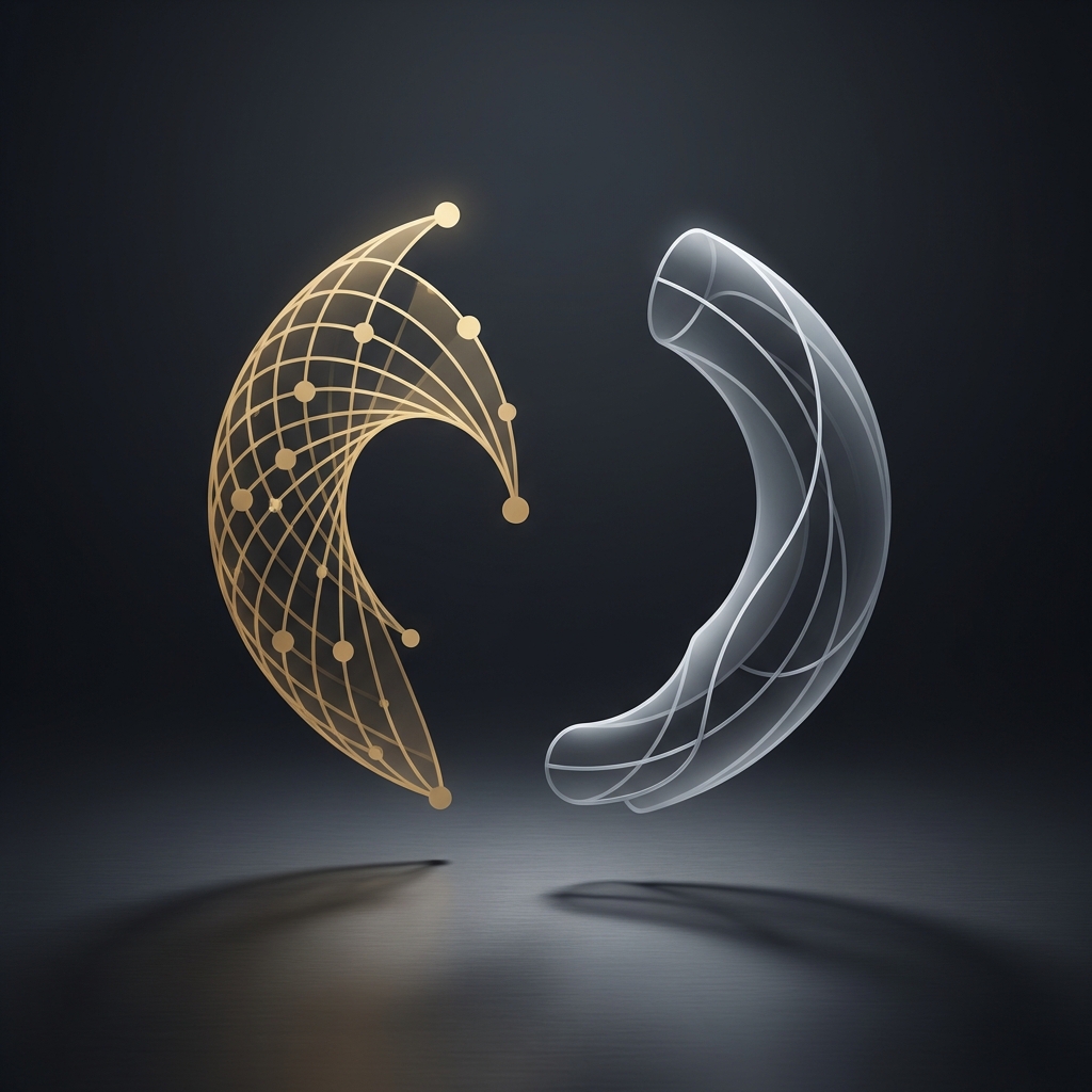 FUE vs FUT donor area comparison illustrated as two abstract scar pattern concepts in elegant gold and silver tones