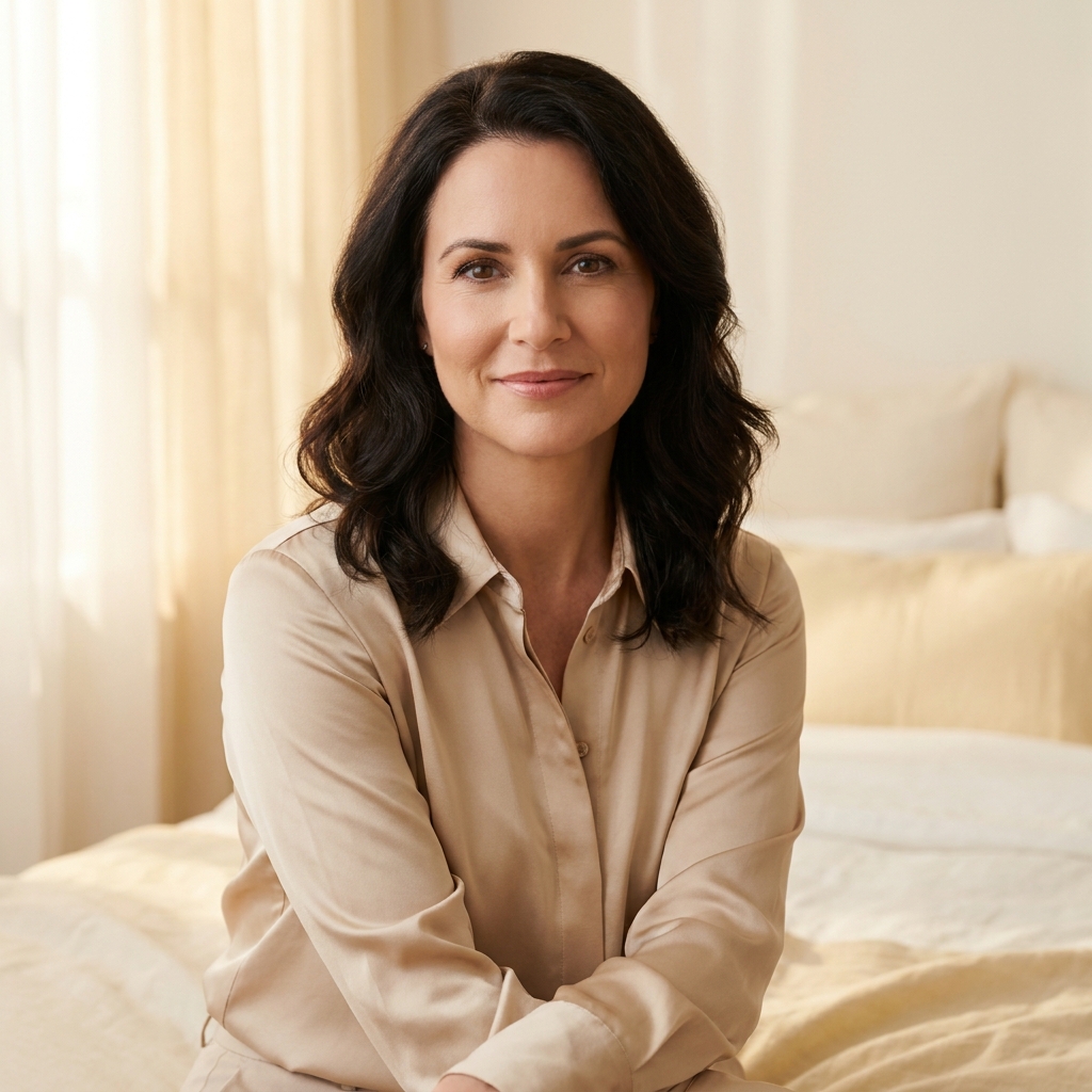 Confident woman with full natural-looking hair, representing female scalp micropigmentation results