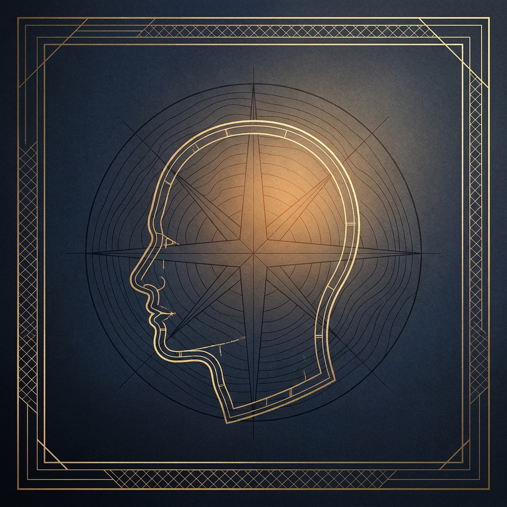 Conceptual illustration showing crown area of scalp as a strategic map, representing hair transplant crown area challenges