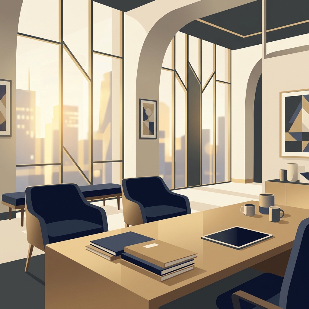 Elegant medical consultation room representing hair transplant medical team roles and professional standards in hair restoration.