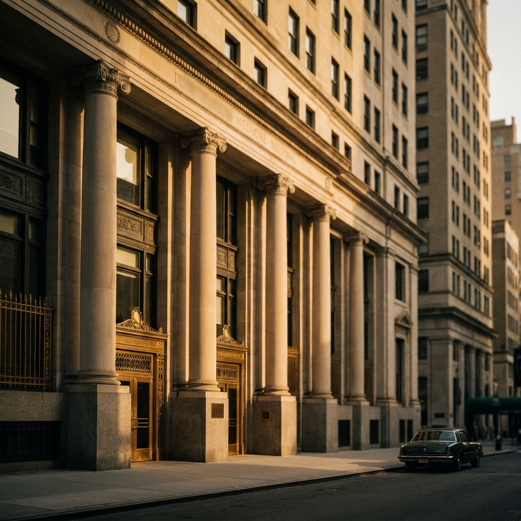 Prestigious Madison Avenue building exterior representing the standard for hair restoration in NYC