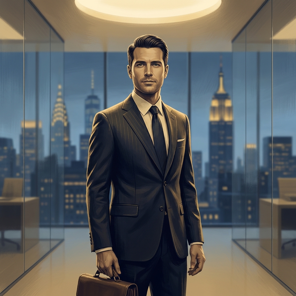 Confident man with natural hairline in a modern Manhattan setting, representing the FUE hair transplant no shave technique explained