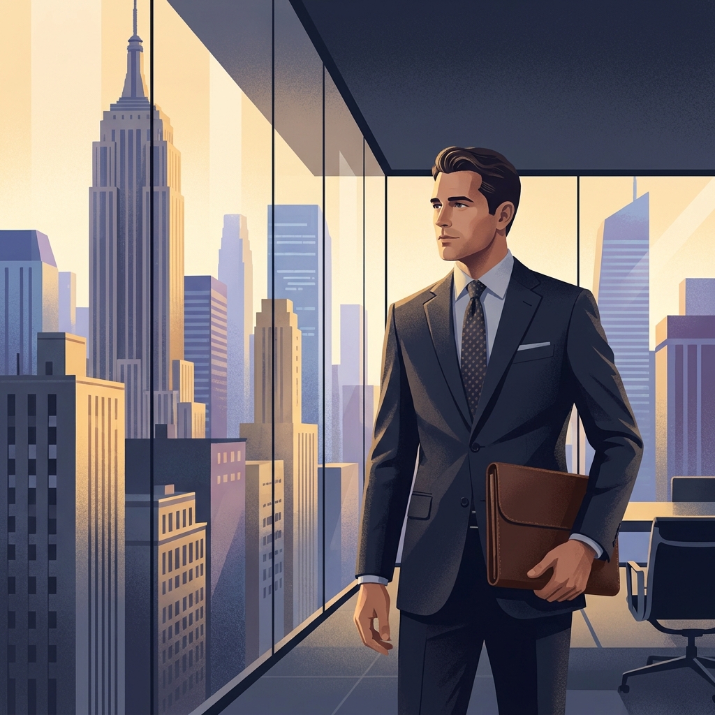 Confident man reviewing documents before a hair transplant second opinion in New York City