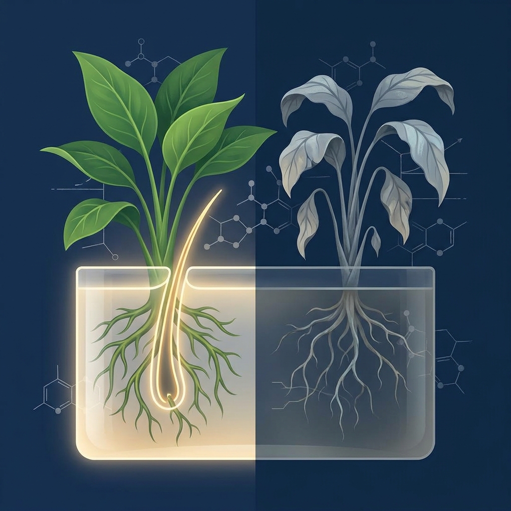 Conceptual illustration showing healthy versus compromised hair graft roots, representing hair transplant alcohol and smoking effects on results