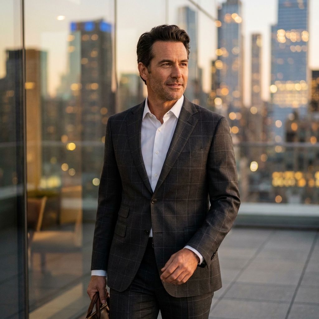 Confident man with full natural hairline representing Houston FUE hair transplant results at NYC clinic