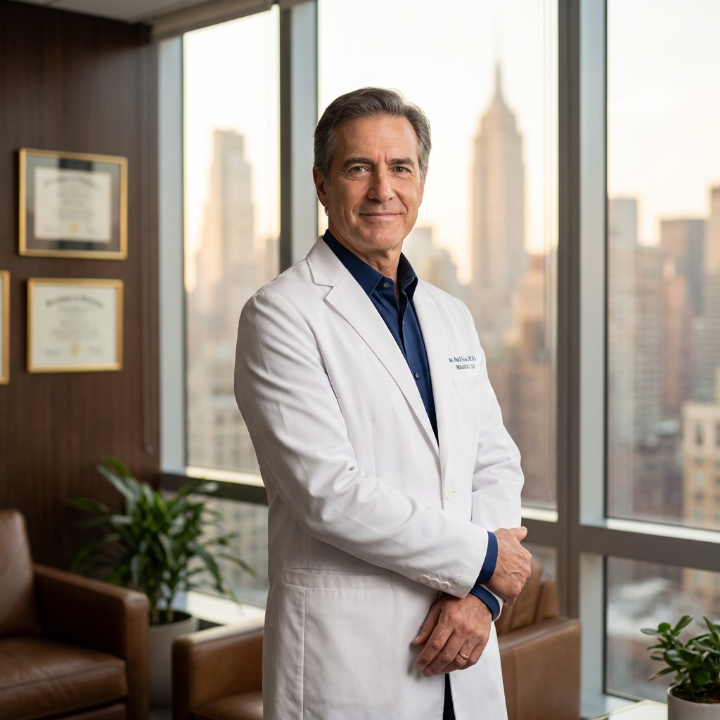 Trusted hair restoration dermatologist in a modern Manhattan medical office