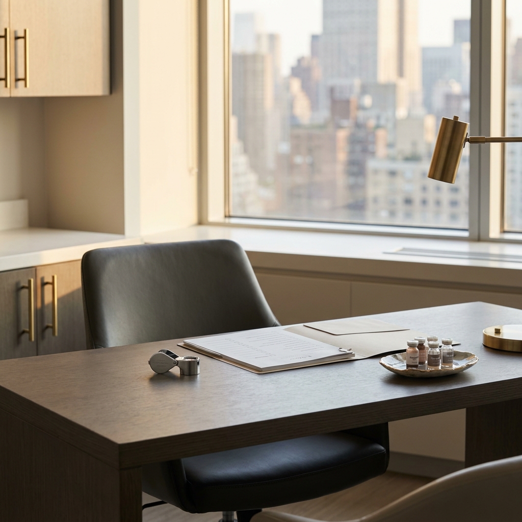 Upscale consultation room representing scalp micropigmentation clinic due diligence standards